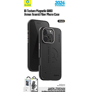 قاب بلو بافت با مگ سیف Blueo BI-Texture 600D Armor Aramid Fiber Magnetic Case Iphone